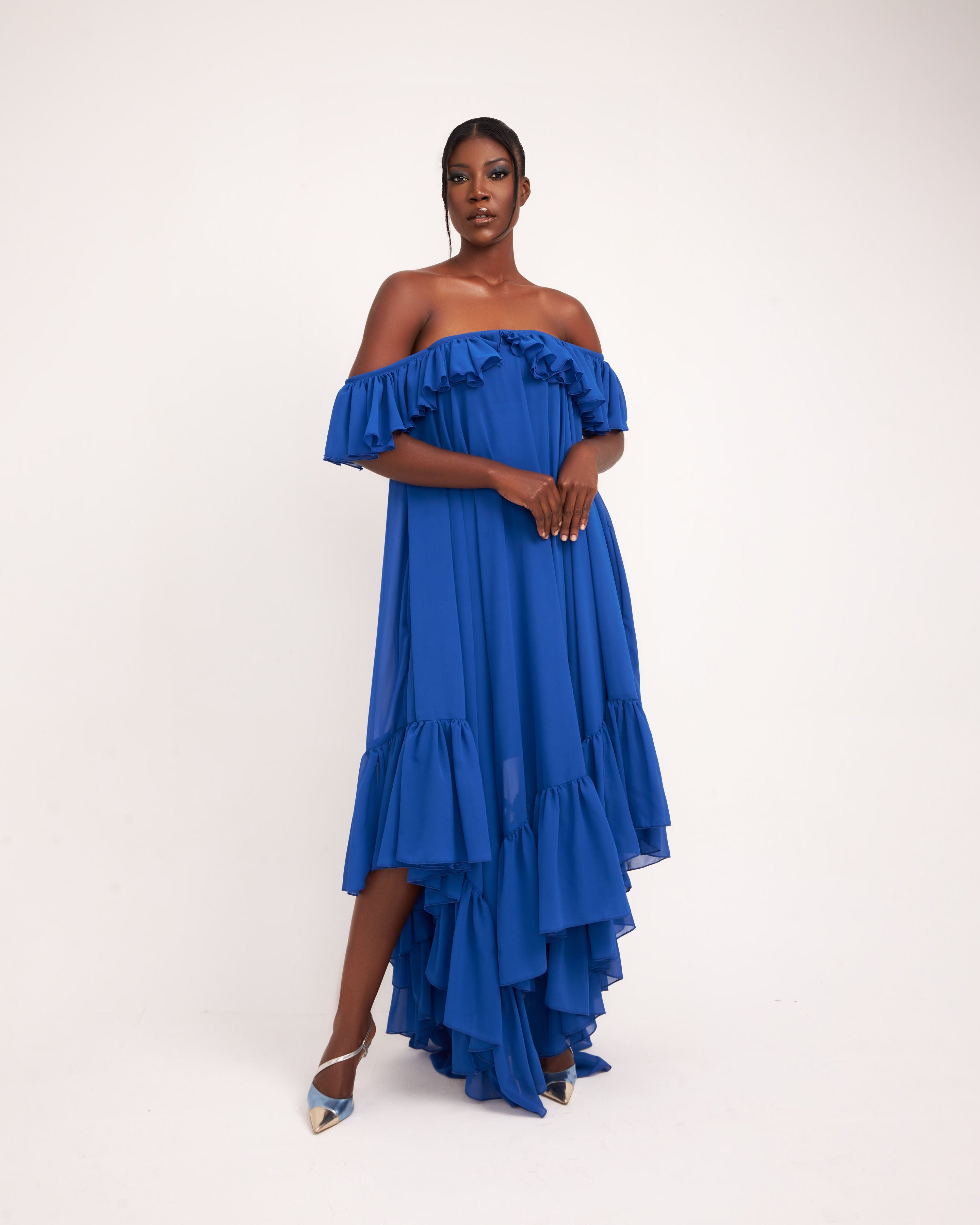 Butterfly Maxi Dress - Blue  Seraban Clothing Limited