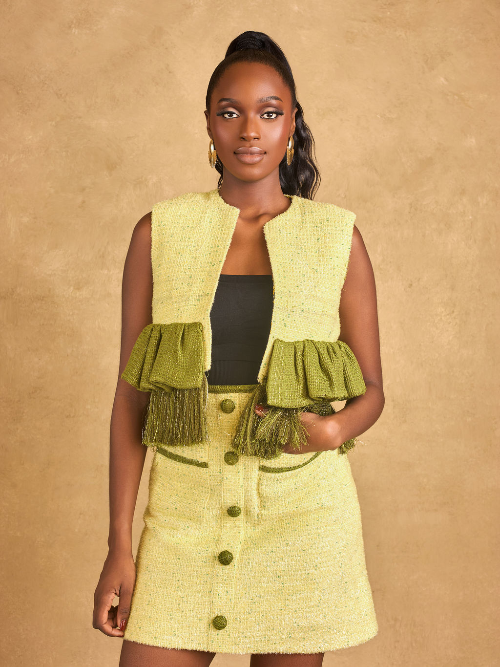 Dede A-line Skirt Tweed