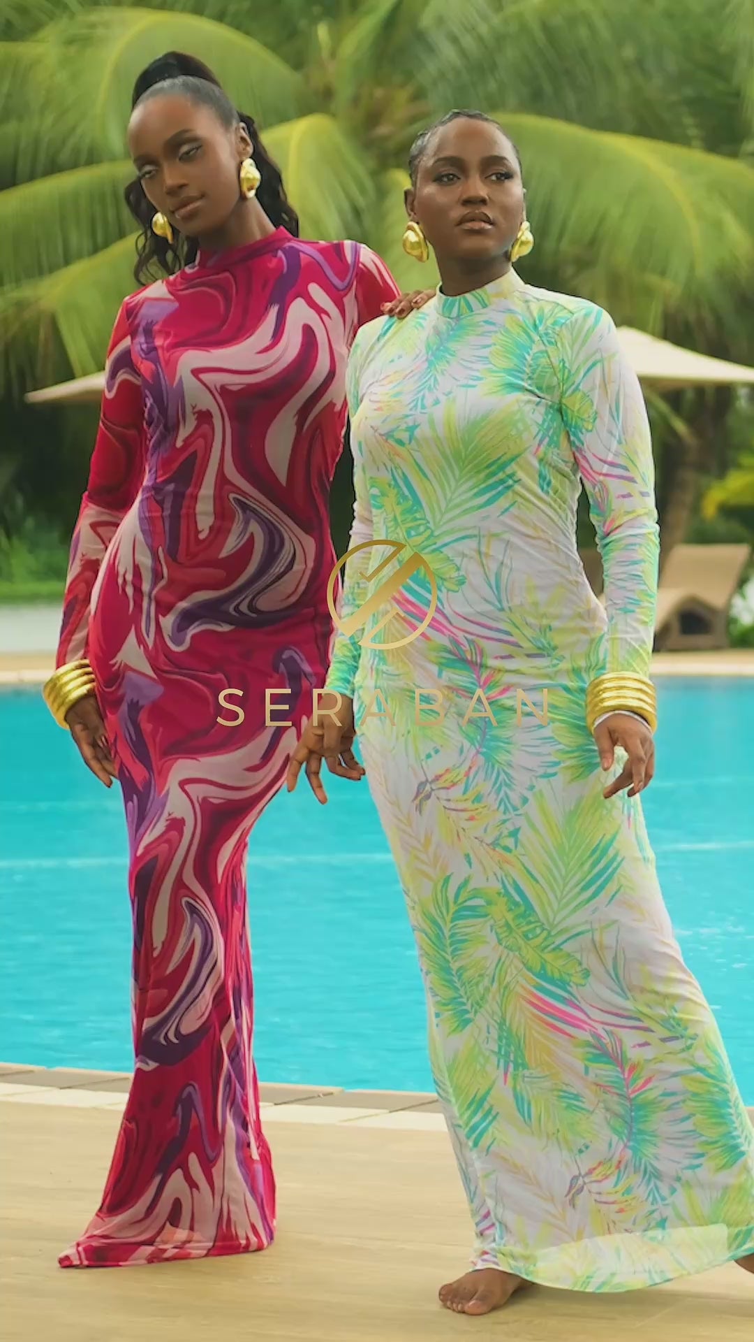 Solara Mesh Dress - Burgundy