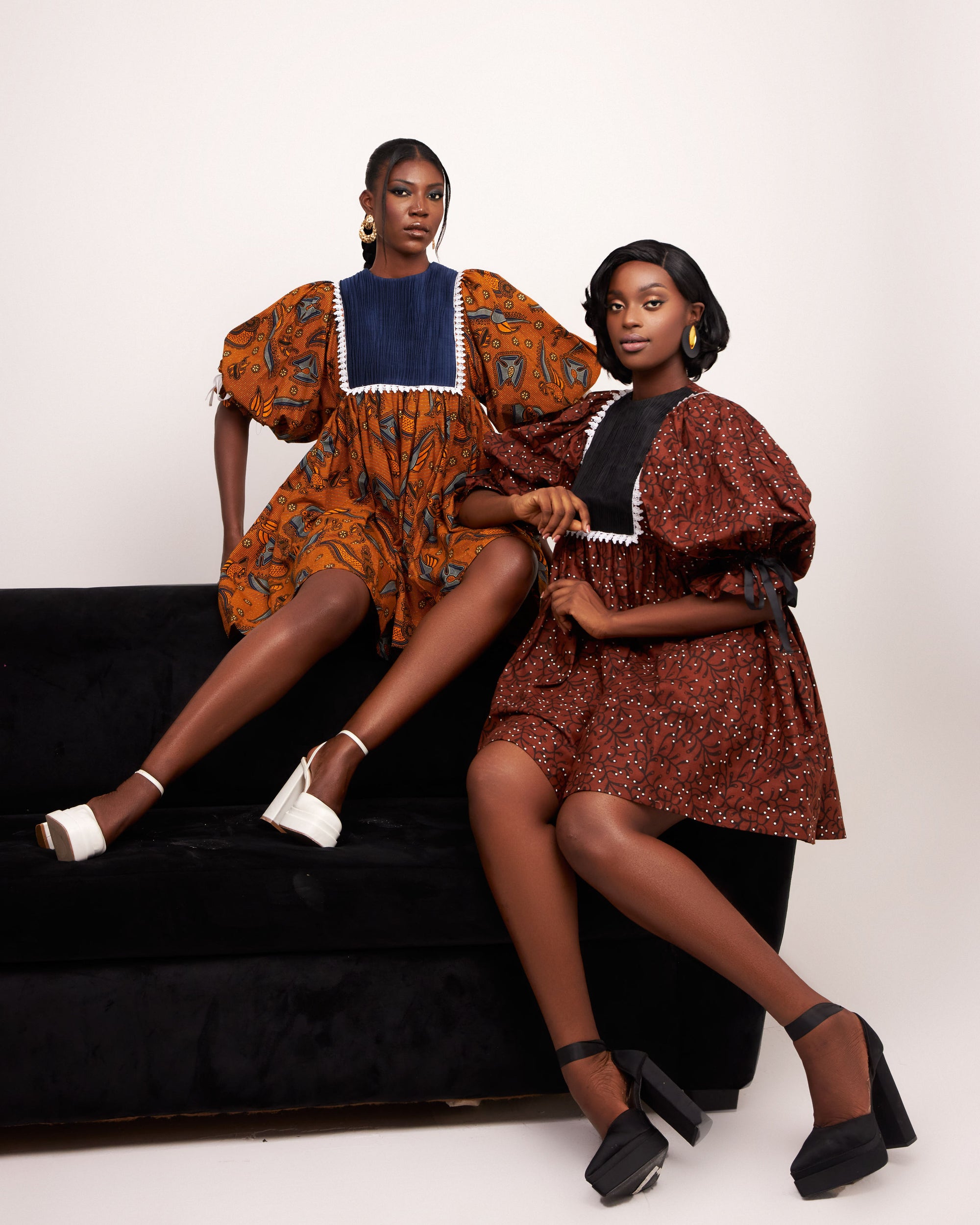 Baby Doll Dress - Brown