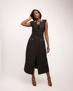 Delia Middle Length Jacket - Black