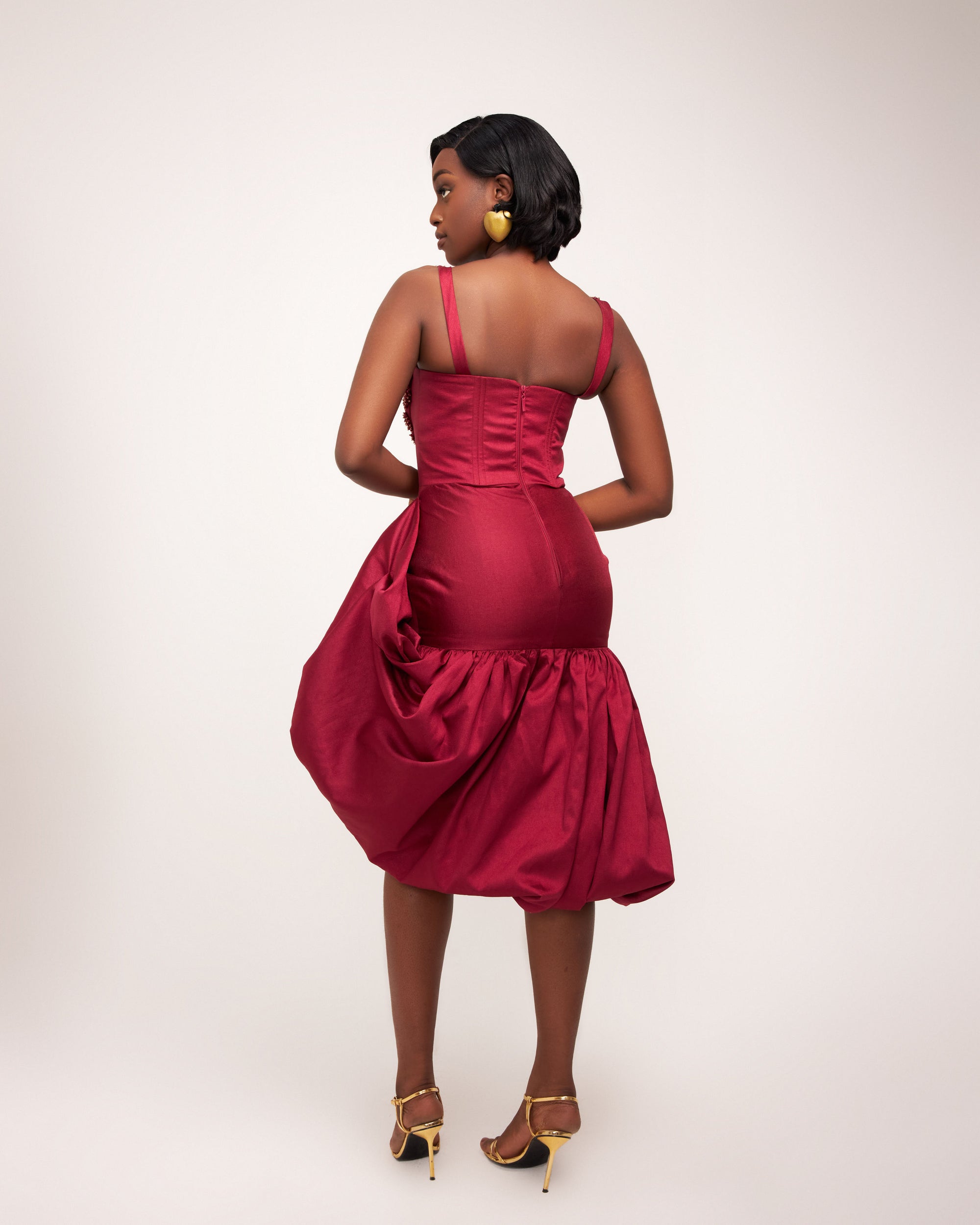 Amira Dress - Burgundy