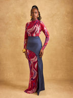Solara Mesh Dress - Burgundy