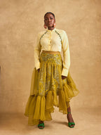 Adomaa Bubble Skirt - Olive Green