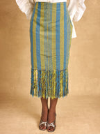 Bonsu Frayed Midi Skirt