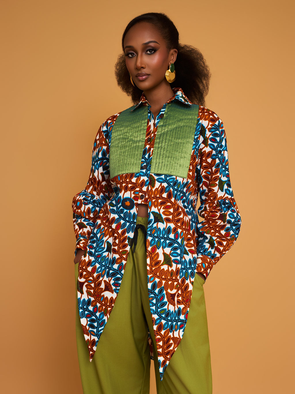 FRONT TIE SHIRT - PRINT