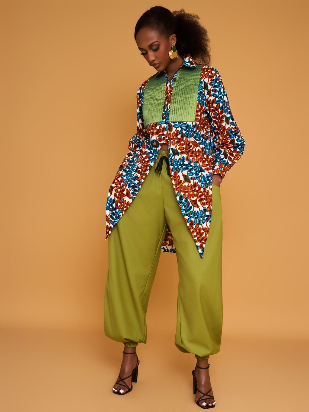 FRONT TIE SHIRT - PRINT