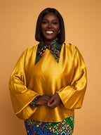 Chemisier bulle plissé