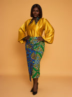 Chemisier bulle plissé