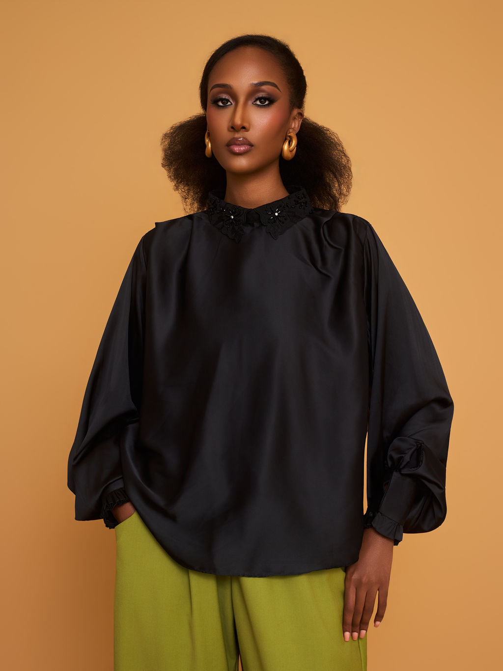 Blusa de burbujas plisada