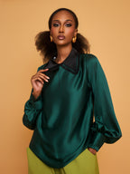 Blusa de burbujas plisada