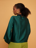Blusa de burbujas plisada