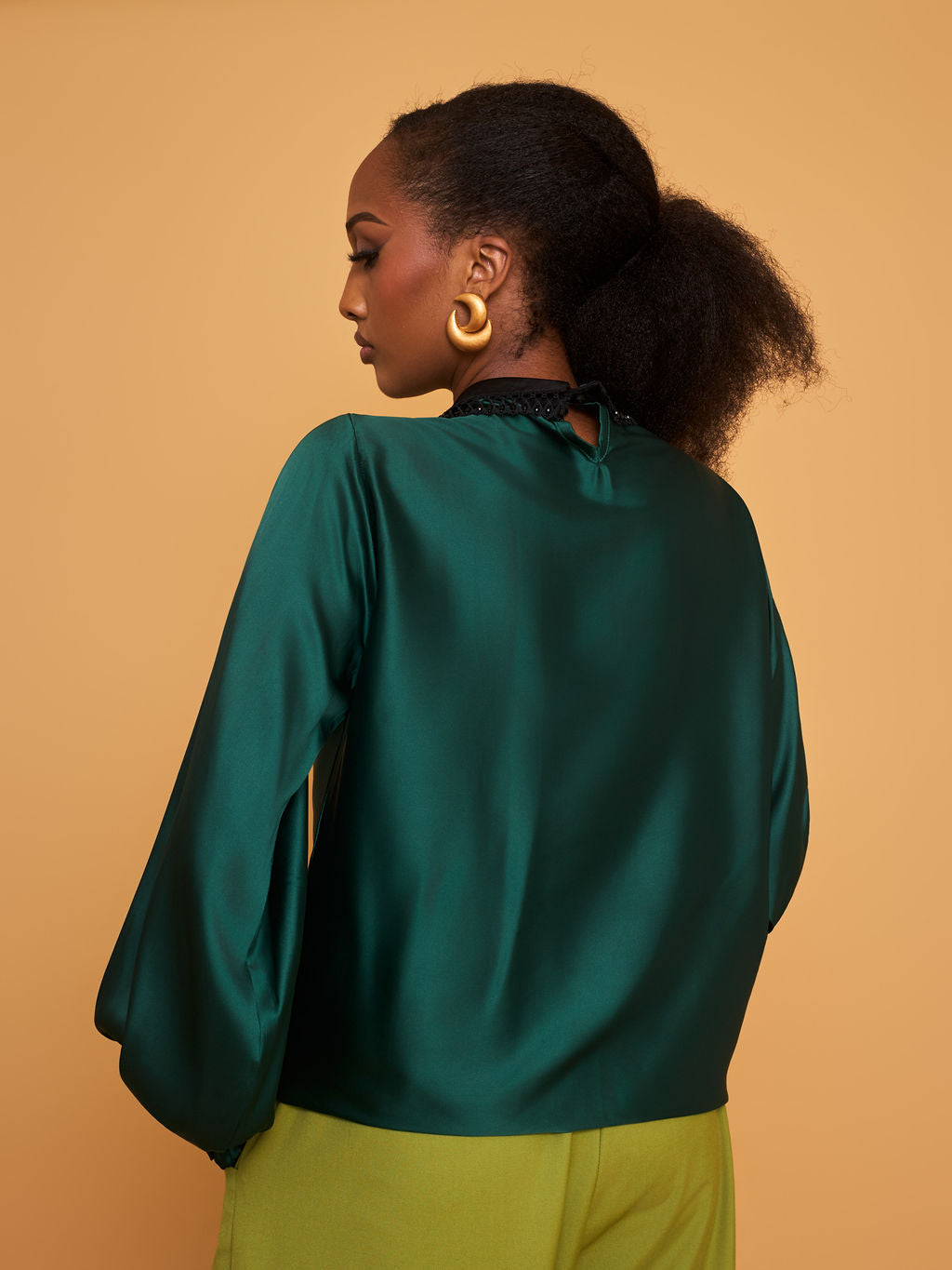 Blusa de burbujas plisada