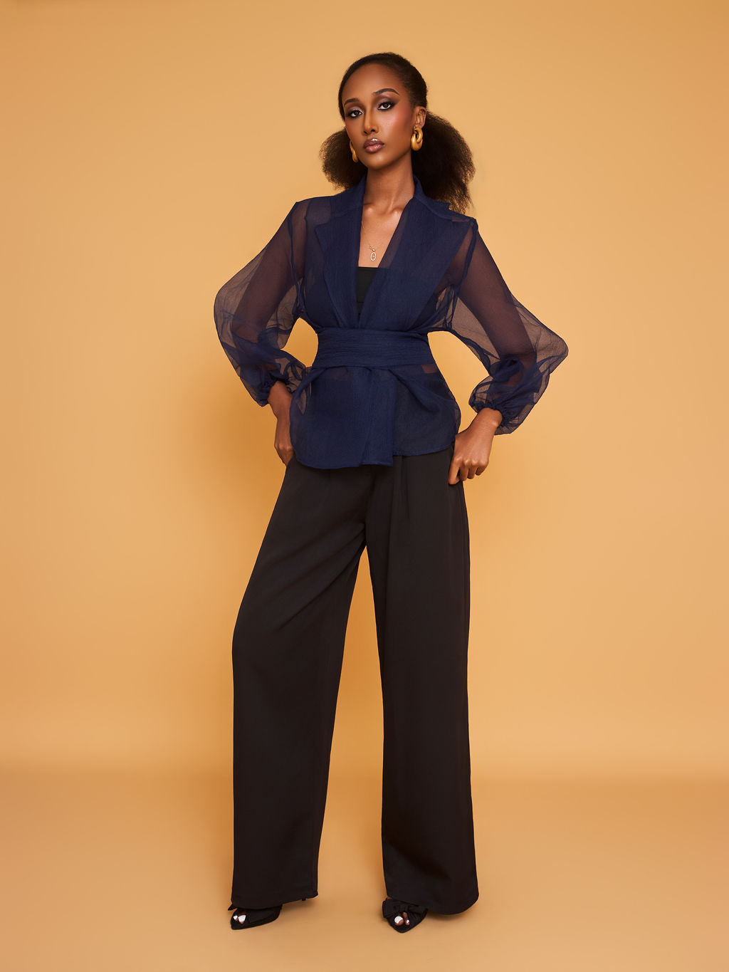 BUBBLE WRAP BLOUSE (BLUE)