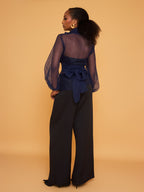 BUBBLE WRAP BLOUSE (BLUE)