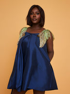 AKYEDE DRESS - NAVY BLUE