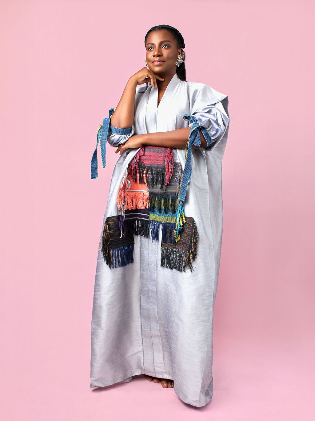 Obaahemaa Boubou Silver - 3/4 sleeve