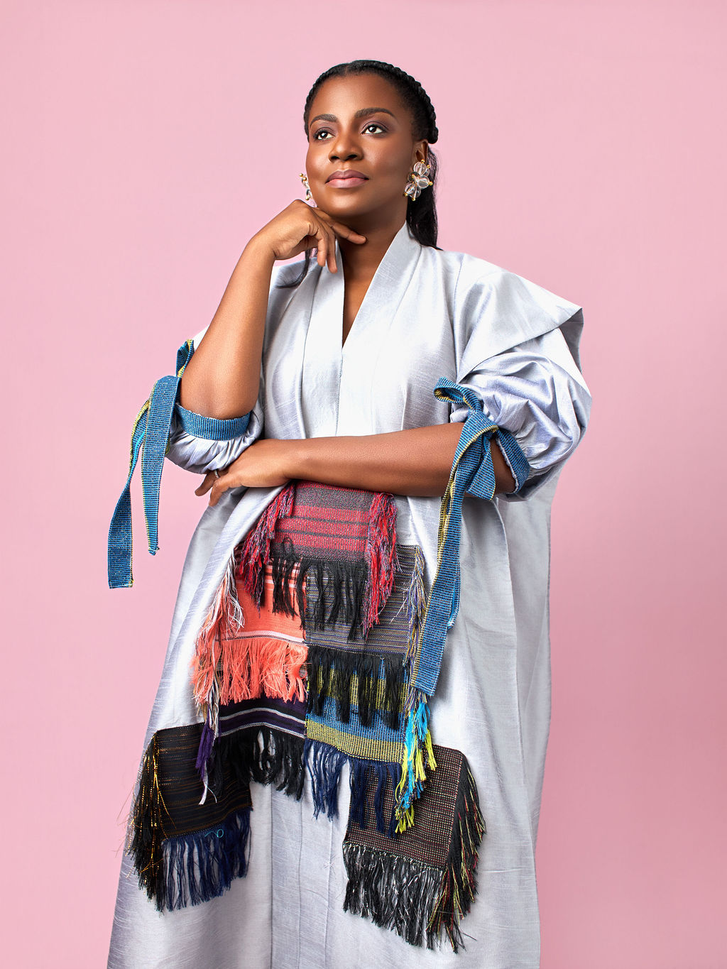 Obaahemaa Boubou Silver - 3/4 sleeve