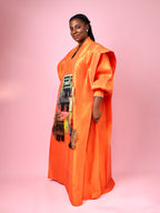 Obaahemaa Boubou Orange - 3/4 sleeve