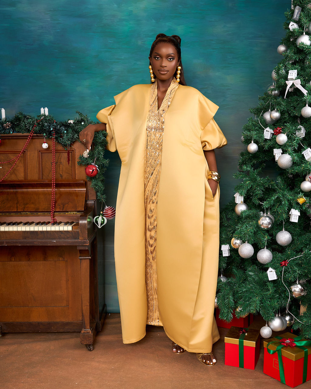 Obaahemaa Luxe Boubou - Gold