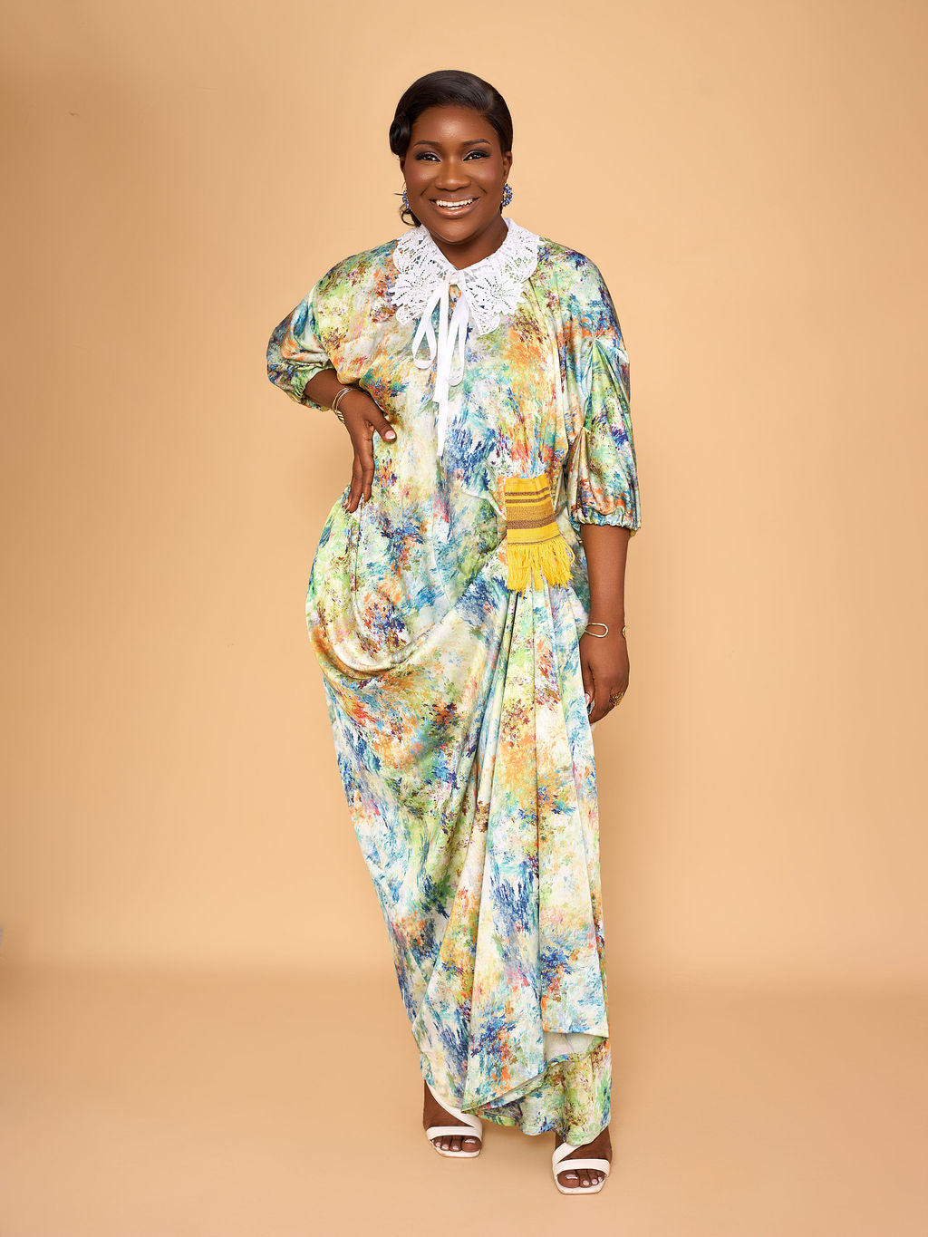 Elara Silk Maxi Dress