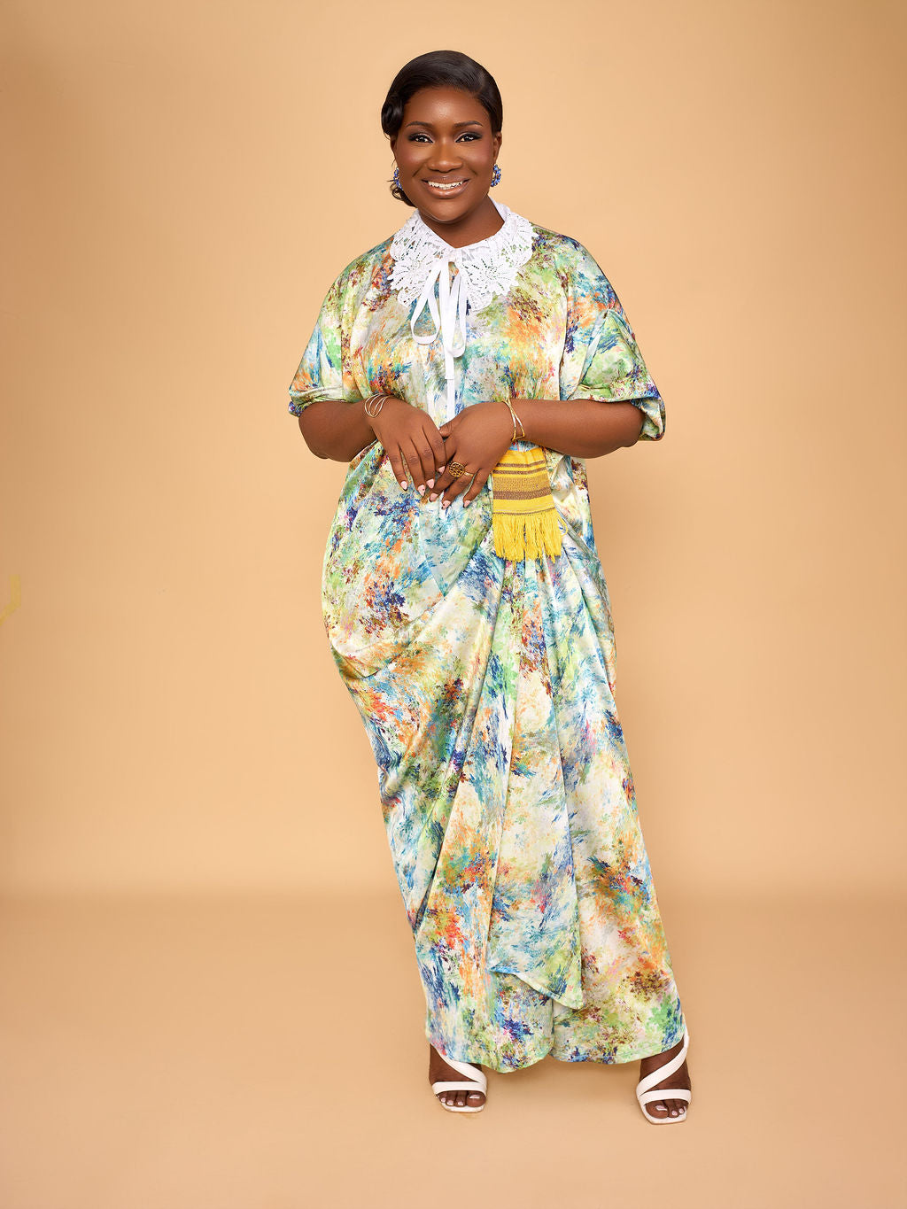 Elara Silk Maxi Dress