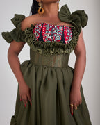 Vestido midi Shidaa