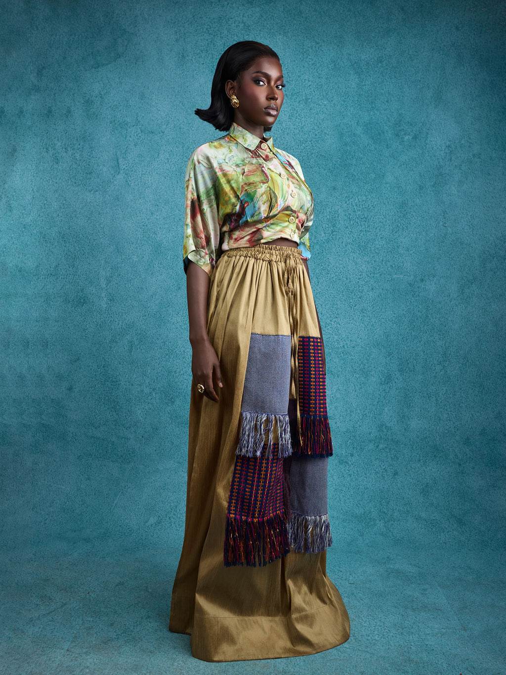 Canvas Tie Crop Shirt